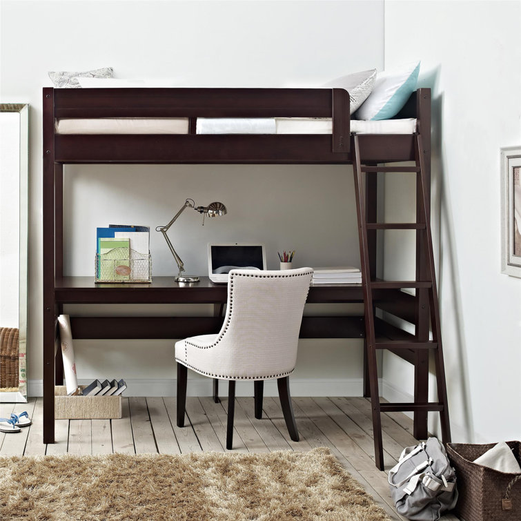 Isabelle & Max™ Everiz Twin Solid Wood Loft Bed with BuiltinDesk by